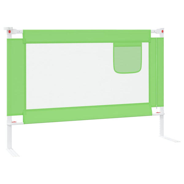 vidaXL Toddler Bed Rail Green 100x25 cm Fabric