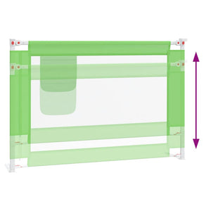 vidaXL Toddler Bed Rail Green 100x25 cm Fabric