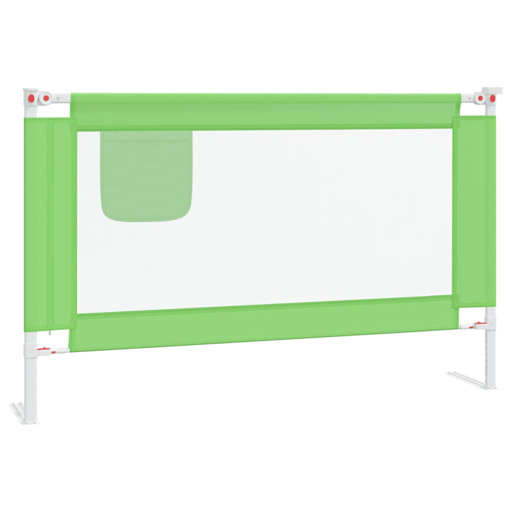 vidaXL Toddler Bed Rail Green 120x25 cm Fabric