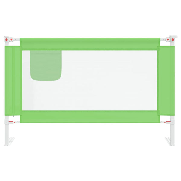 vidaXL Toddler Bed Rail Green 120x25 cm Fabric