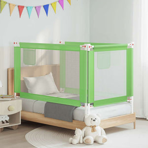 vidaXL Toddler Bed Rail Green 140x25 cm Fabric