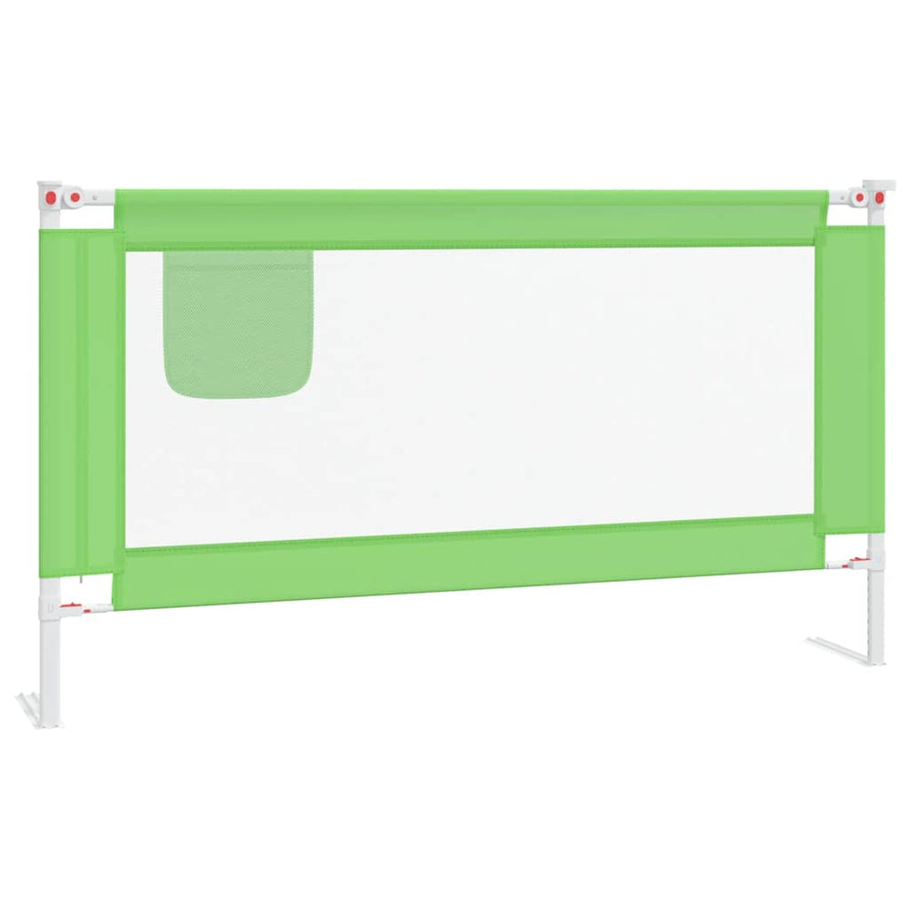 vidaXL Toddler Bed Rail Green 150x25 cm Fabric