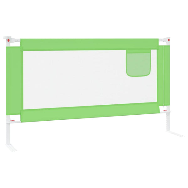 vidaXL Toddler Bed Rail Green 150x25 cm Fabric