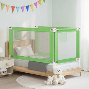 vidaXL Toddler Bed Rail Green 150x25 cm Fabric