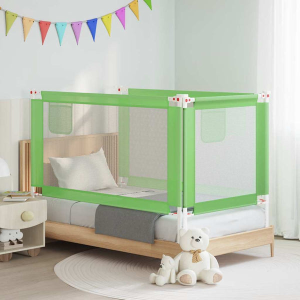 vidaXL Toddler Bed Rail Green 150x25 cm Fabric
