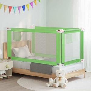 vidaXL Toddler Bed Rail Green 160x25 cm Fabric