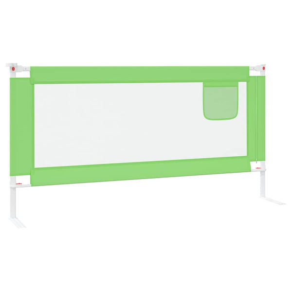 vidaXL Toddler Bed Rail Green 180x25 cm Fabric