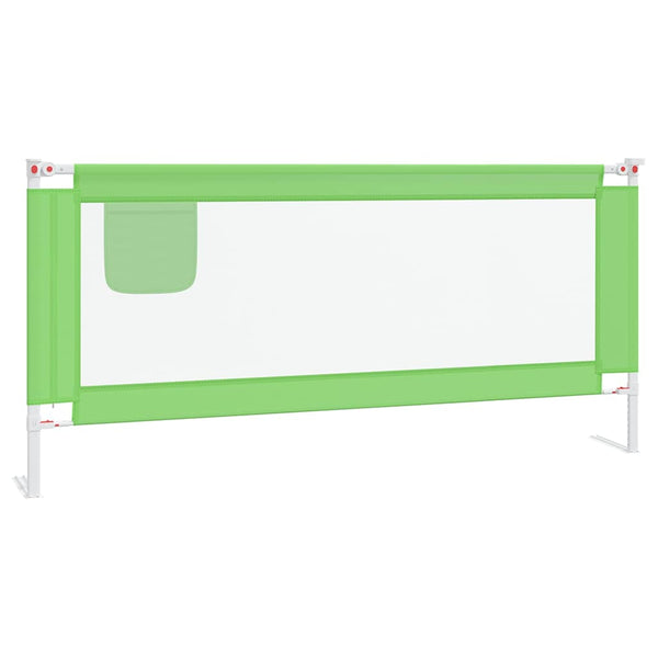 vidaXL Toddler Bed Rail Green 200x25 cm Fabric