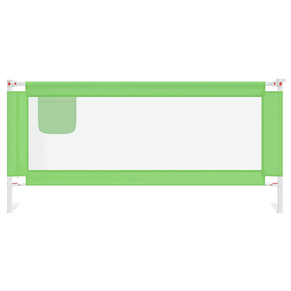 vidaXL Toddler Bed Rail Green 200x25 cm Fabric