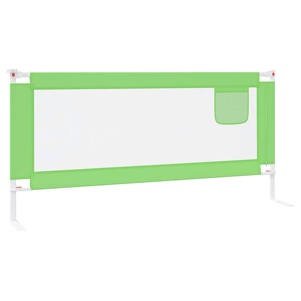 vidaXL Toddler Bed Rail Green 200x25 cm Fabric