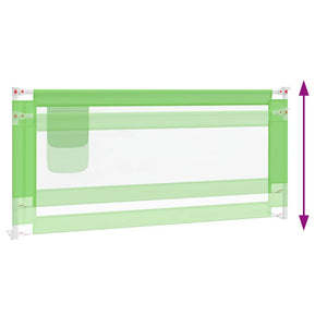 vidaXL Toddler Bed Rail Green 200x25 cm Fabric