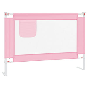 vidaXL Toddler Bed Rail Pink 90x25 cm Fabric