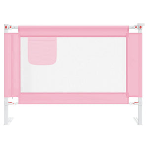 vidaXL Toddler Bed Rail Pink 90x25 cm Fabric