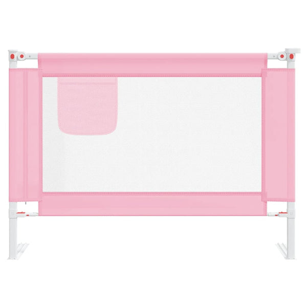 vidaXL Toddler Bed Rail Pink 90x25 cm Fabric