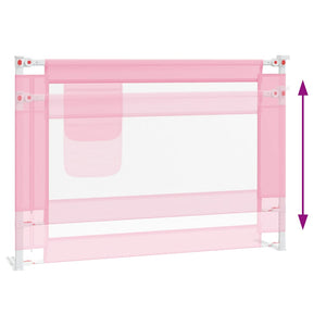 vidaXL Toddler Bed Rail Pink 90x25 cm Fabric