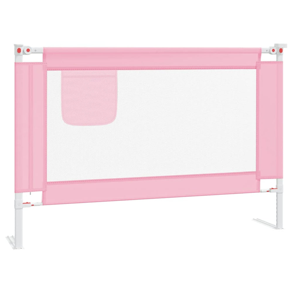 vidaXL Toddler Bed Rail Pink 100x25 cm Fabric