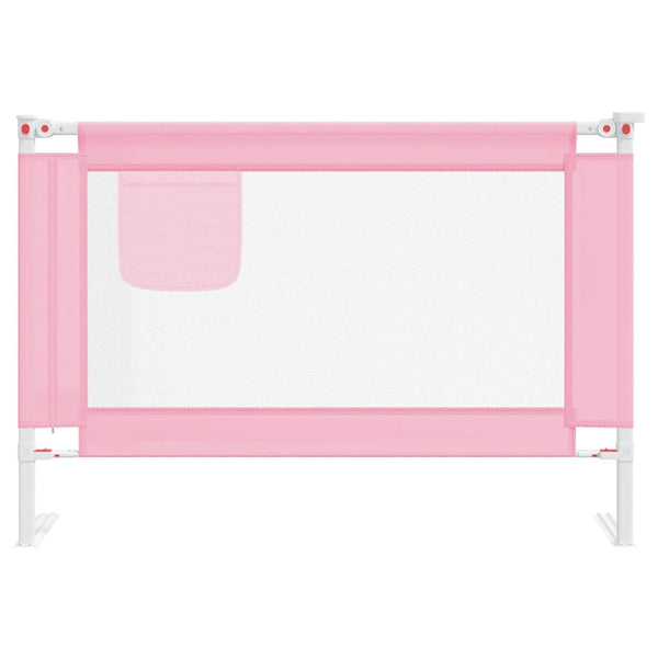 vidaXL Toddler Bed Rail Pink 100x25 cm Fabric