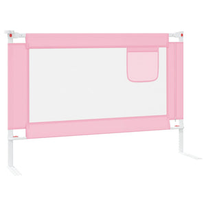 vidaXL Toddler Bed Rail Pink 100x25 cm Fabric