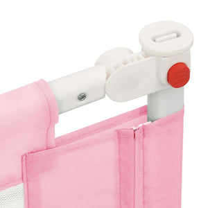 vidaXL Toddler Bed Rail Pink 100x25 cm Fabric