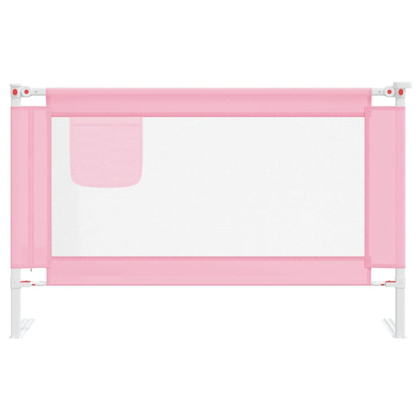 vidaXL Toddler Bed Rail Pink 120x25 cm Fabric
