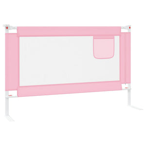 vidaXL Toddler Bed Rail Pink 120x25 cm Fabric