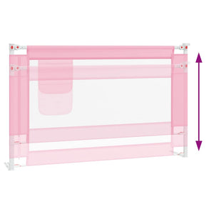 vidaXL Toddler Bed Rail Pink 120x25 cm Fabric