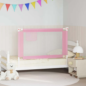 vidaXL Toddler Bed Rail Pink 120x25 cm Fabric