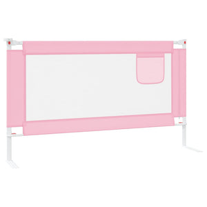 vidaXL Toddler Bed Rail Pink 140x25 cm Fabric