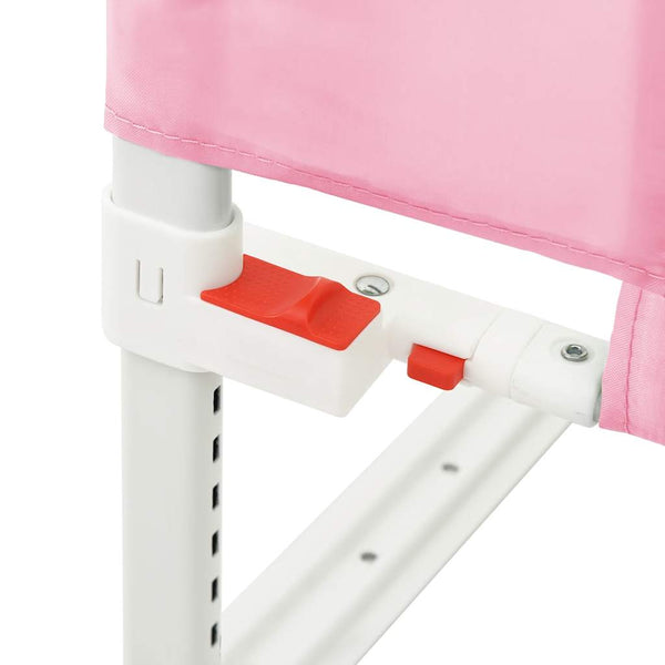 vidaXL Toddler Bed Rail Pink 140x25 cm Fabric