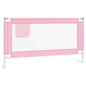 vidaXL Toddler Bed Rail Pink 150x25 cm Fabric