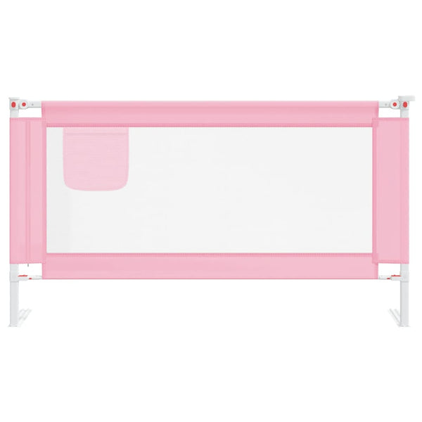 vidaXL Toddler Bed Rail Pink 150x25 cm Fabric