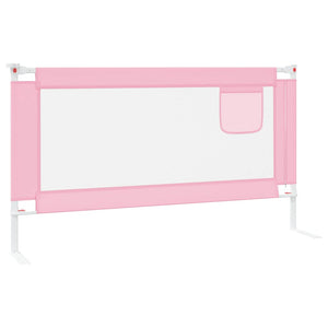 vidaXL Toddler Bed Rail Pink 150x25 cm Fabric