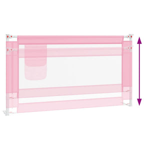 vidaXL Toddler Bed Rail Pink 150x25 cm Fabric