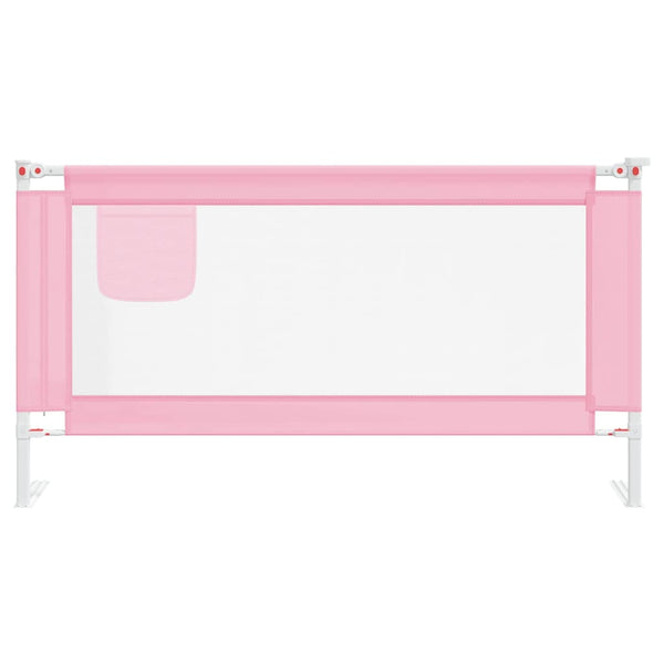 vidaXL Toddler Bed Rail Pink 160x25 cm Fabric