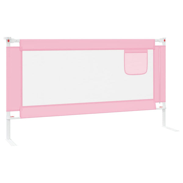 vidaXL Toddler Bed Rail Pink 160x25 cm Fabric