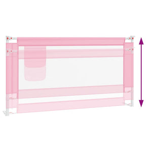 vidaXL Toddler Bed Rail Pink 160x25 cm Fabric