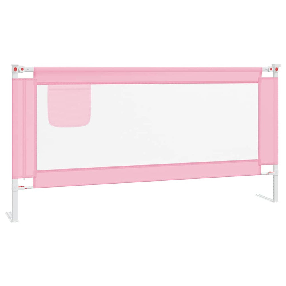 vidaXL Toddler Bed Rail Pink 180x25 cm Fabric
