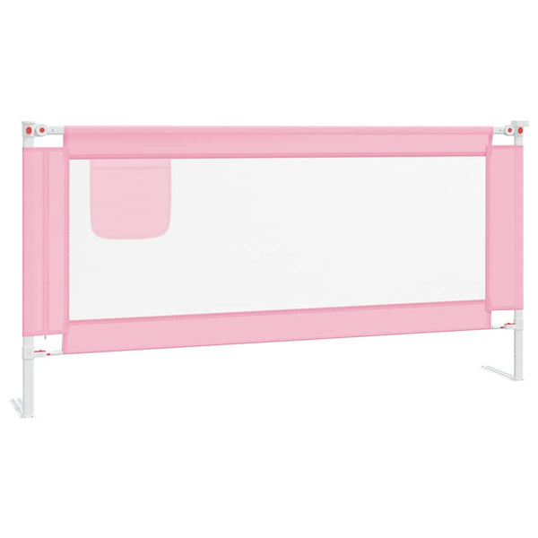 vidaXL Toddler Bed Rail Pink 180x25 cm Fabric
