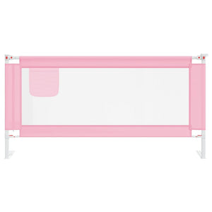 vidaXL Toddler Bed Rail Pink 180x25 cm Fabric