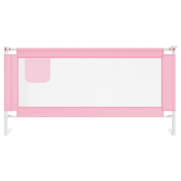 vidaXL Toddler Bed Rail Pink 180x25 cm Fabric