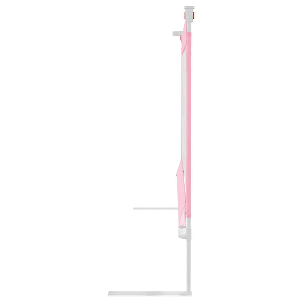 vidaXL Toddler Bed Rail Pink 180x25 cm Fabric