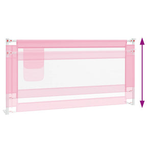 vidaXL Toddler Bed Rail Pink 180x25 cm Fabric