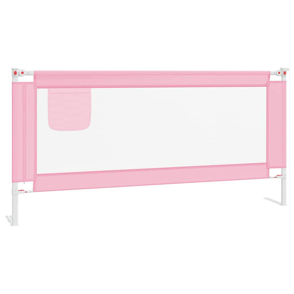vidaXL Toddler Bed Rail Pink 190x25 cm Fabric