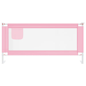 vidaXL Toddler Bed Rail Pink 190x25 cm Fabric