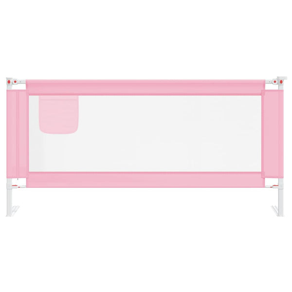 vidaXL Toddler Bed Rail Pink 190x25 cm Fabric