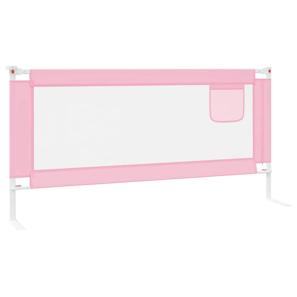 vidaXL Toddler Bed Rail Pink 190x25 cm Fabric