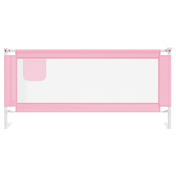 vidaXL Toddler Bed Rail Pink 200x25 cm Fabric