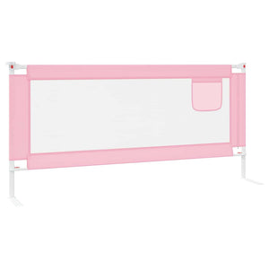 vidaXL Toddler Bed Rail Pink 200x25 cm Fabric