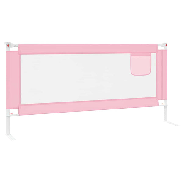 vidaXL Toddler Bed Rail Pink 200x25 cm Fabric