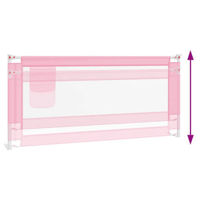 vidaXL Toddler Bed Rail Pink 200x25 cm Fabric